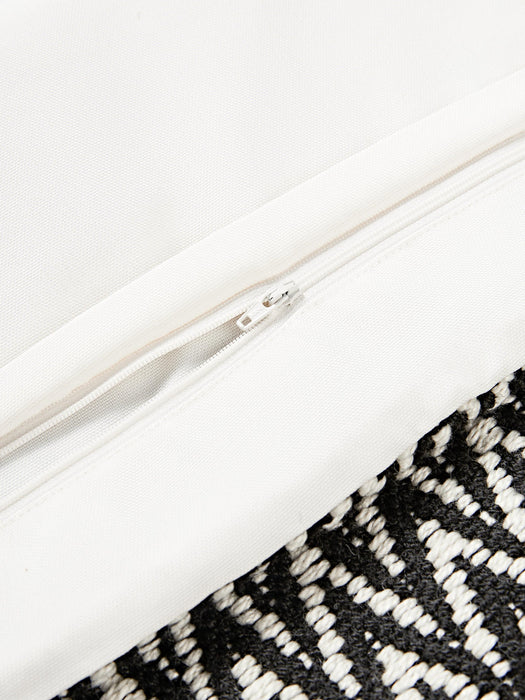 Suria Outdoor Cushion Cover with Woven Pattern and Fringes