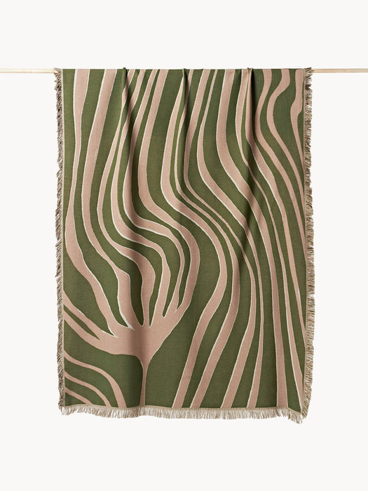 Reversible Cotton Throw Alia with Fringes