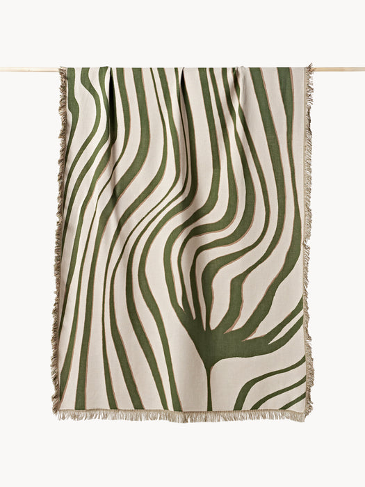 Reversible Cotton Throw Alia with Fringes