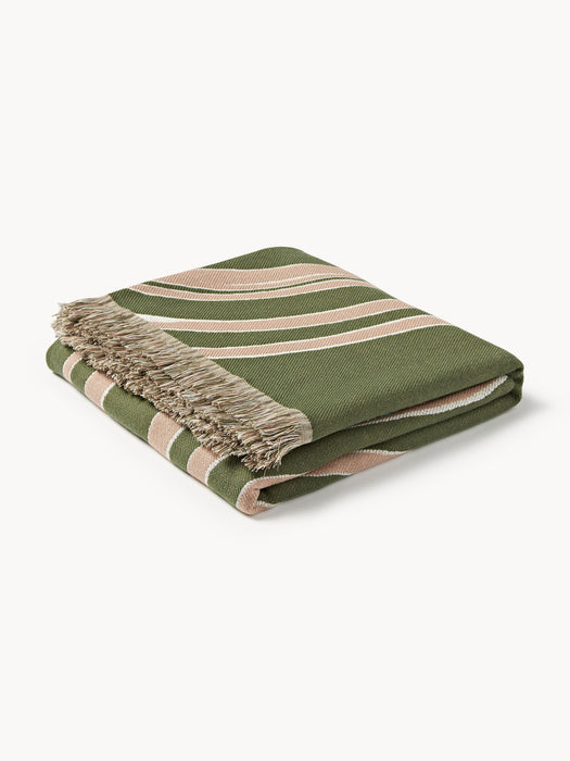 Reversible Cotton Throw Alia with Fringes