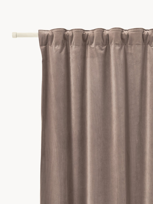 Velvet Dim-Out Multi-Band Curtains Rush Set of 2 W 135 cm