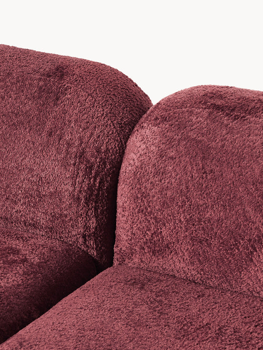 XL Modular Teddy Boucl Corner Sofa Wolke