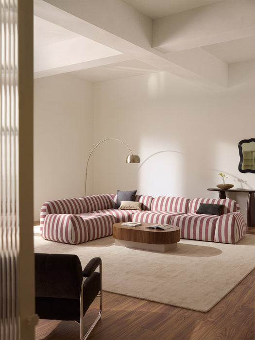 Modular Striped Corner Sofa Wolke 4-seater