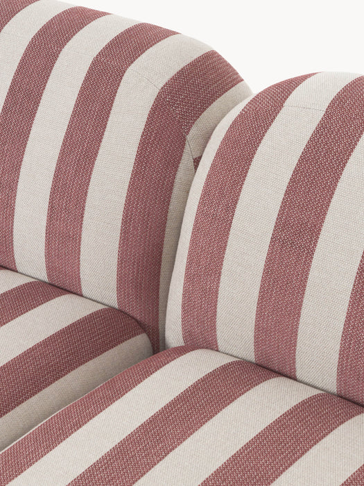 Modular Striped Corner Sofa Wolke 4-seater