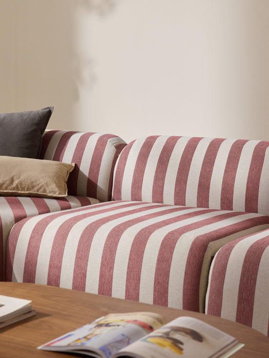 Modular Striped Corner Sofa Wolke 4-seater