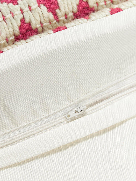 Outdoor Cushion Cover Yamir with Woven Pattern