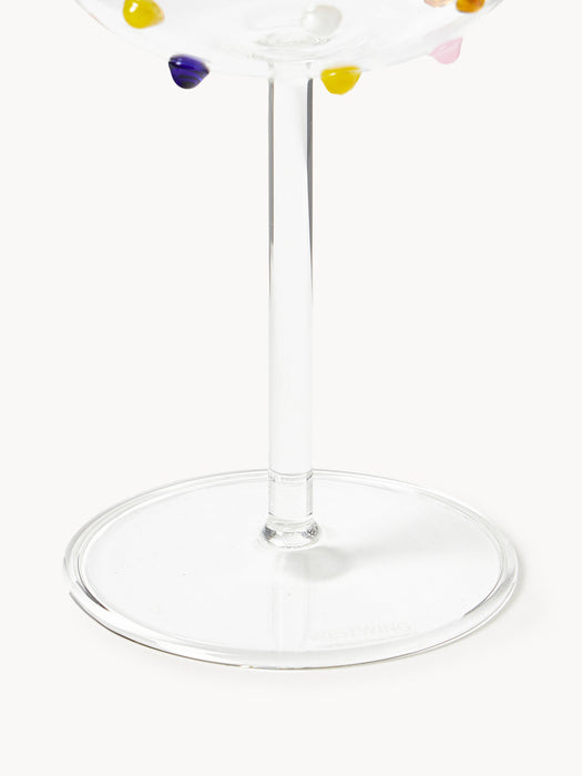 Perli Mouth-Blown Borosilicate Wine Glasses, Set of 4