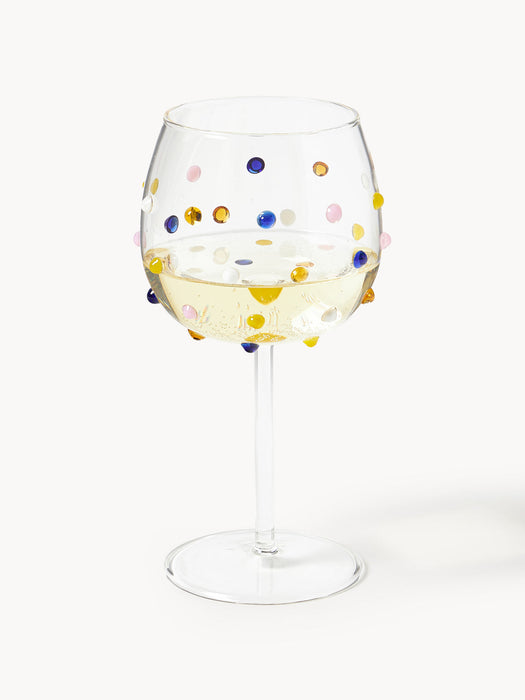 Perli Mouth-Blown Borosilicate Wine Glasses, Set of 4