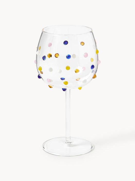 Perli Mouth-Blown Borosilicate Wine Glasses, Set of 4
