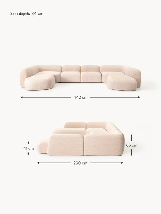 XL Modular Boucl Sofa Wolke