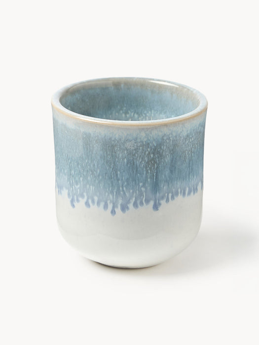 Danza Handmade Espresso Cups with Reactive Glaze, Set of 4