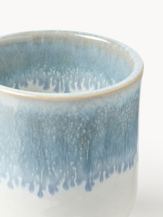 Danza Handmade Espresso Cups with Reactive Glaze, Set of 4