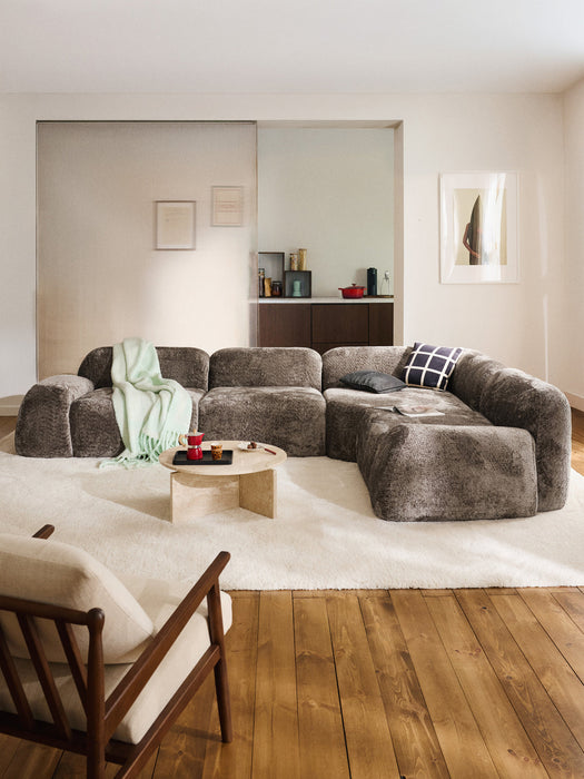 Wolke Modular Teddy Bouclé Corner Sofa (4-seater)