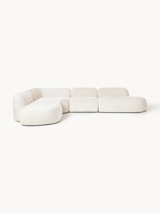 XL Modular Teddy Boucl Corner Sofa Wolke