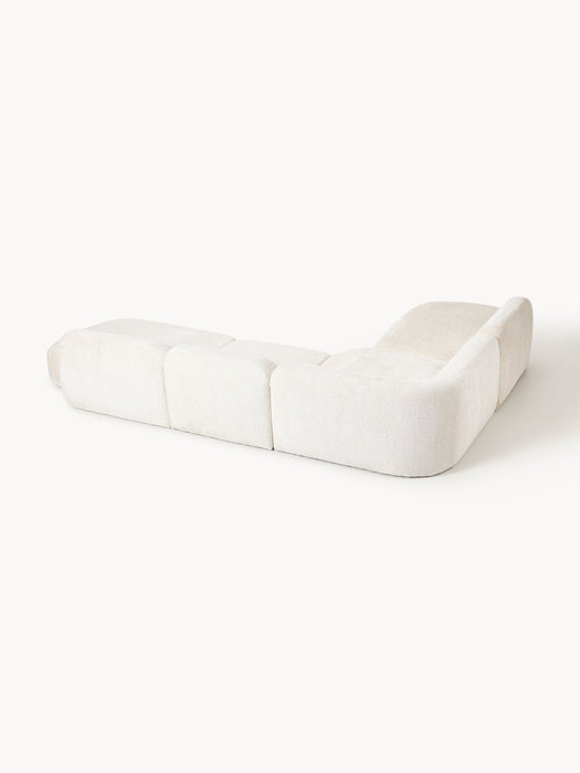 XL Modular Teddy Boucl Corner Sofa Wolke