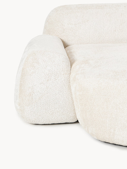 XL Modular Teddy Boucl Corner Sofa Wolke