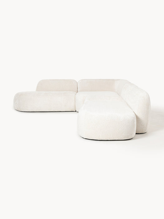 XL Modular Teddy Boucl Corner Sofa Wolke