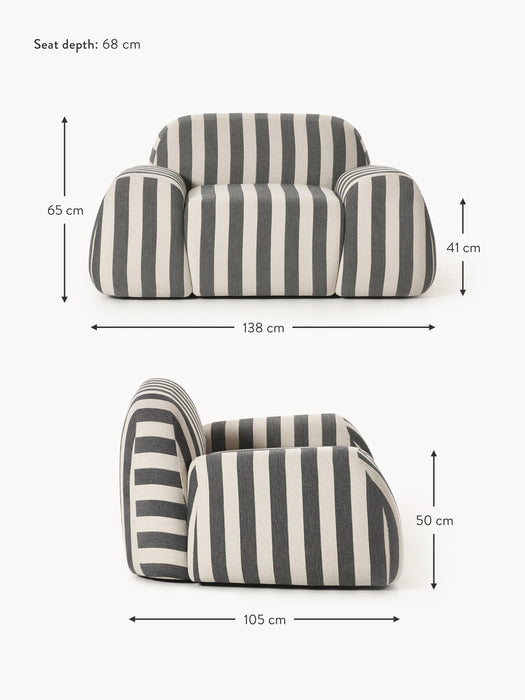 Striped Lounge Chair Wolke