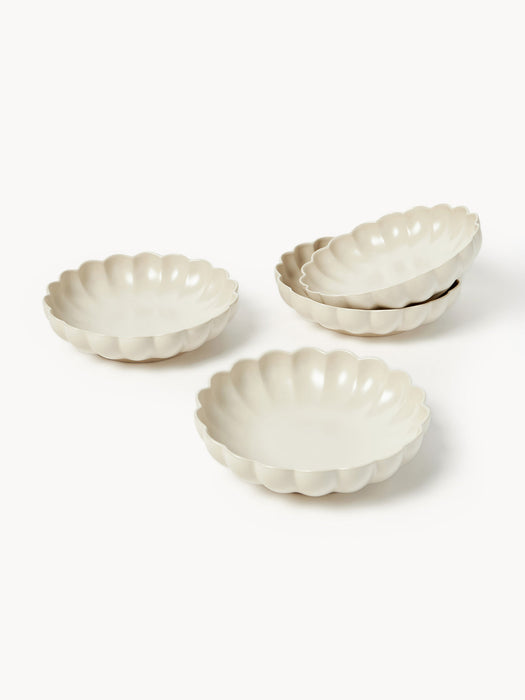 Sabina Flower-Shaped Soup Plates, Set of 4