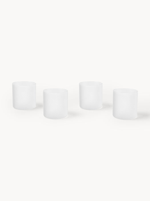 Mouth-Blown Borosilicate Tumblers Limon Set of 4