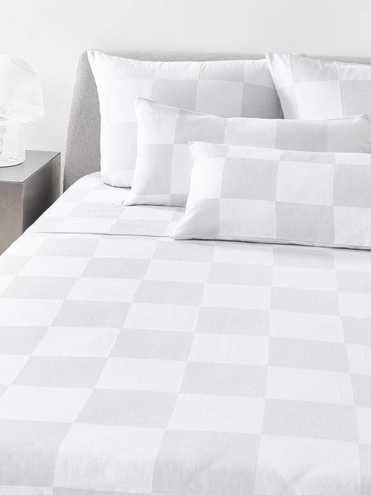Crosby Studios Checked Cotton Flat Sheet Damier