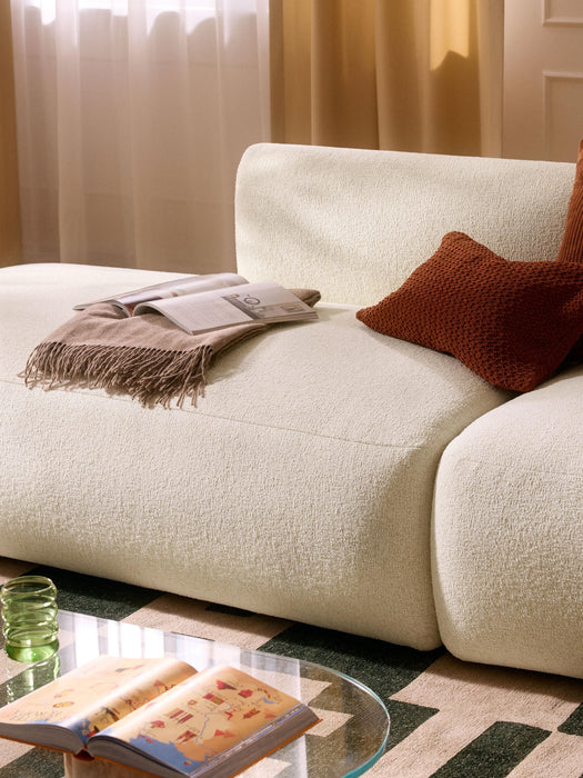 XL Modular Boucl Corner Sofa Sofia