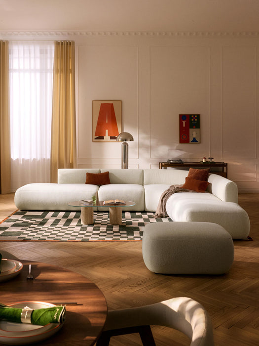 XL Modular Boucl Corner Sofa Sofia