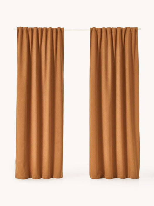 Joan Opaque Multi-Band Curtains, Set of 2, W 140 cm