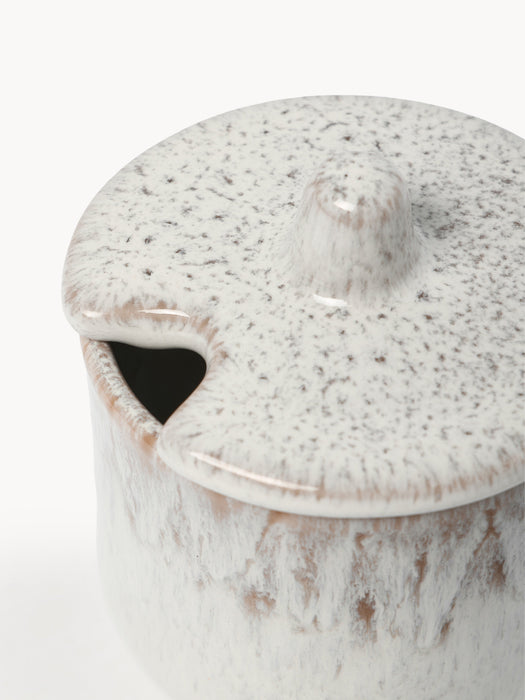 Handmade Sugar Bowl Danza with Reactive Glaze