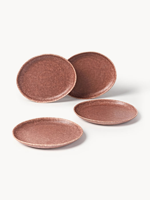 Macey Handmade Organic Shaped Breakfast Plates, Set of 4
