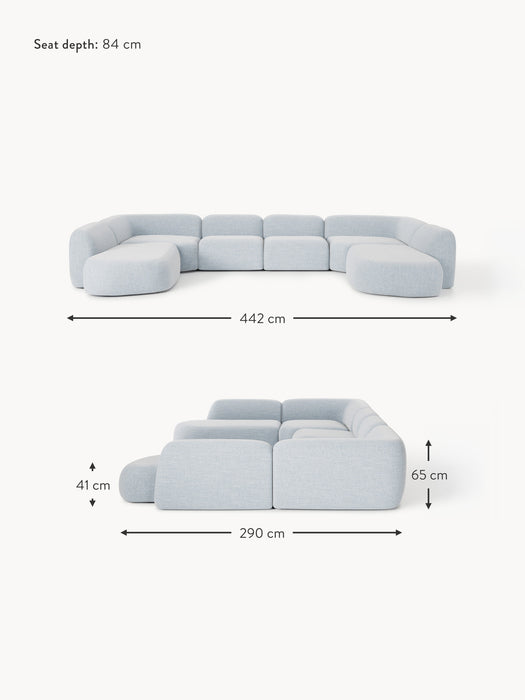 XL Modular Boucl Sofa Wolke
