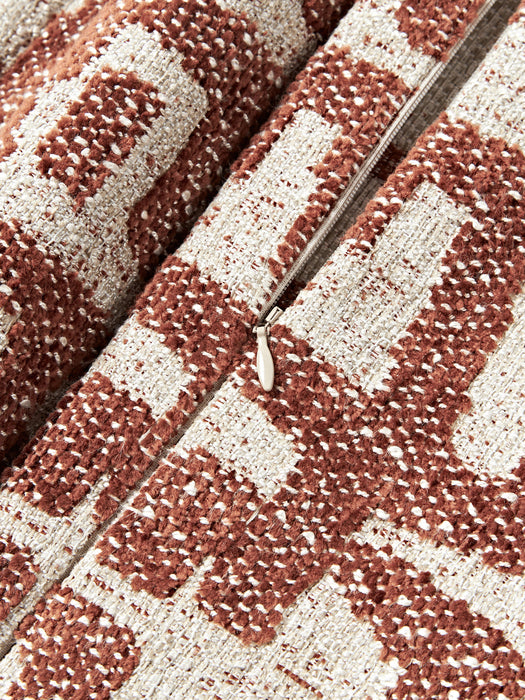 Contia Viscose Cushion with Woven Jacquard Pattern