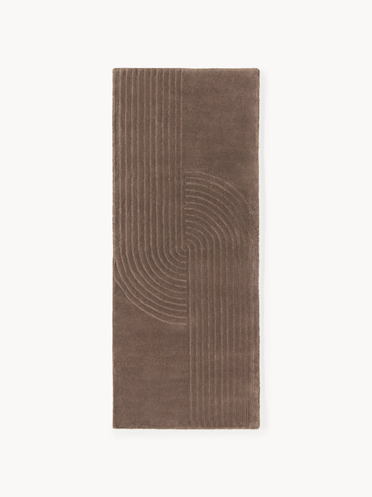 High-Low Wool Runner Mason Hand-Tufted