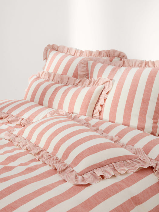 Ruffled Linen-Cotton Duvet Cover Posie
