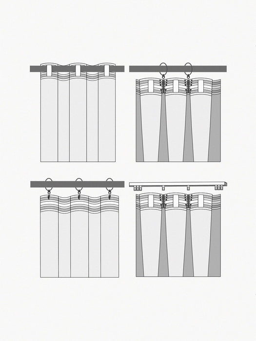 Asher Blackout Multi-Band Curtain, W 280 cm