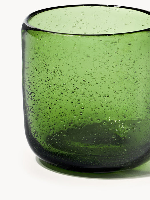 Mouth-Blown Tumblers Hippolyte with Air Bubbles Set of 4