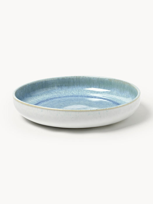 Danza Handmade Pasta Plates with Reactive Glaze, Set of 4