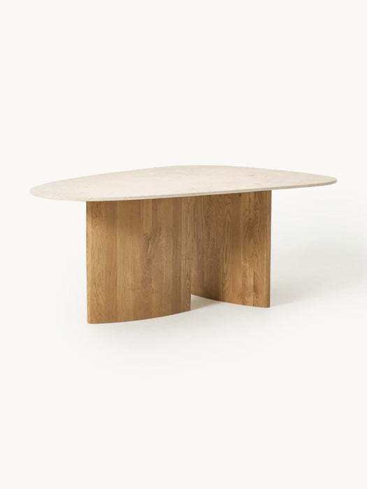 Meadow Organic Shaped Dining Table with Marble Top, in various sizes