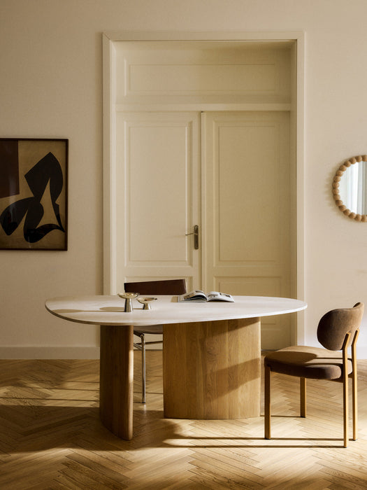 Meadow Organic Shaped Dining Table with Marble Top, in various sizes