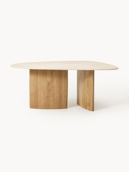 Meadow Organic Shaped Dining Table with Marble Top, in various sizes