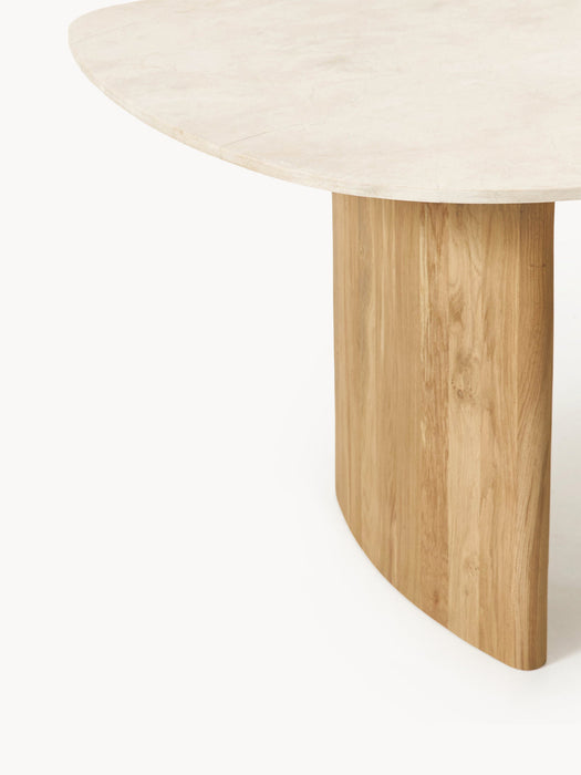 Meadow Organic Shaped Dining Table with Marble Top, in various sizes