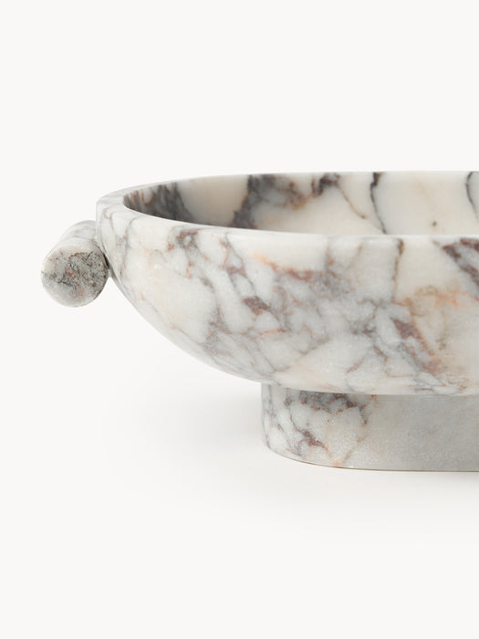 Calacatta Viola Marble Decorative Bowl Fossil W 46 cm