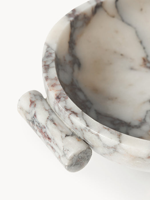 Calacatta Viola Marble Decorative Bowl Fossil W 46 cm