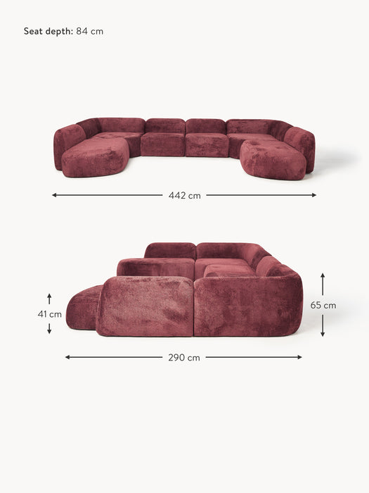 XL Modular Teddy Boucl Sofa Wolke
