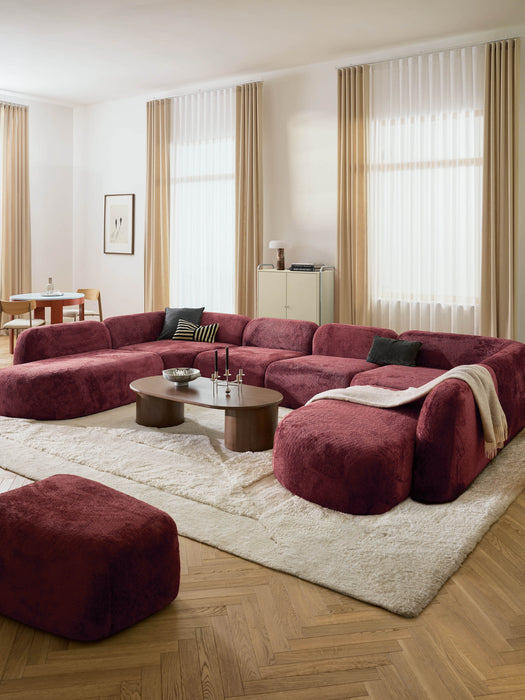 XL Modular Teddy Boucl Sofa Wolke