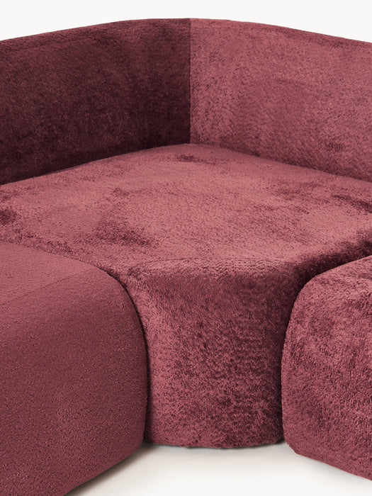XL Modular Teddy Boucl Sofa Wolke