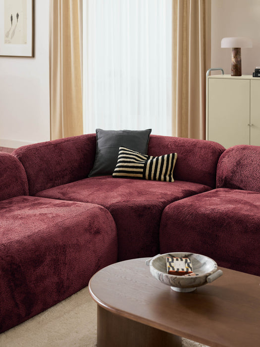 XL Modular Teddy Boucl Sofa Wolke
