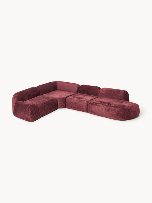Wolke XL Modular Teddy Bouclé Corner Sofa