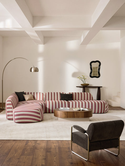 XL Modular Striped Corner Sofa Wolke
