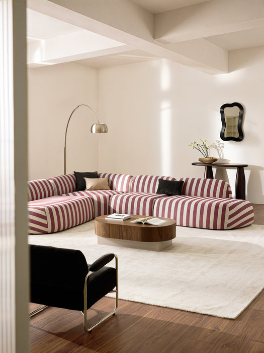 XL Modular Striped Corner Sofa Wolke
